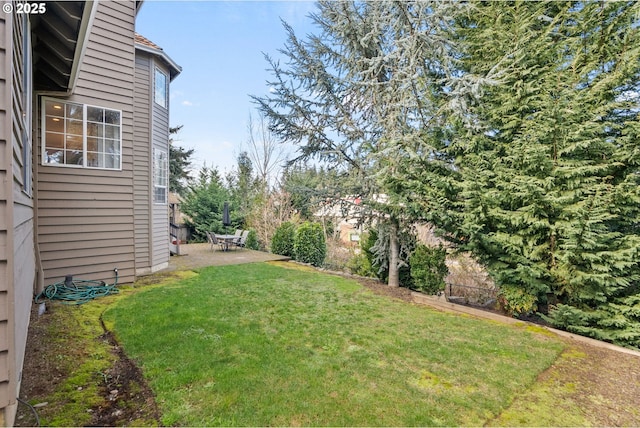 view of yard with a patio