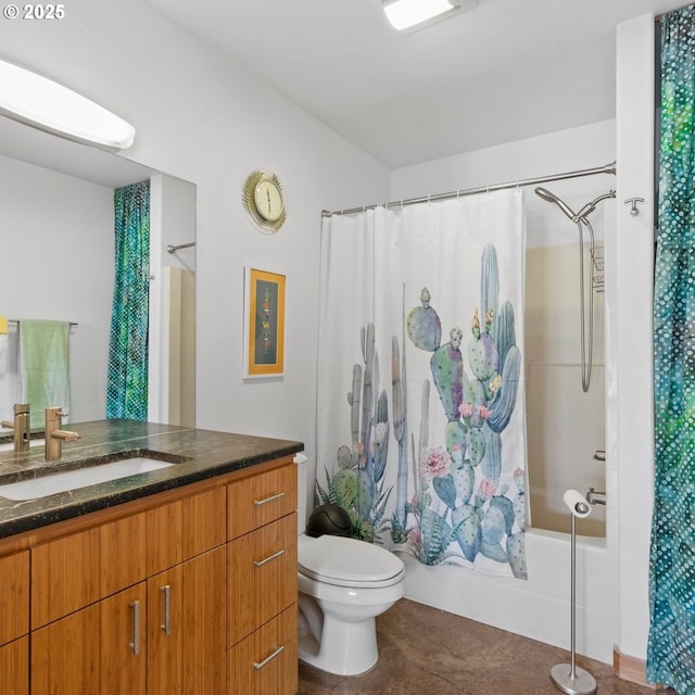 1104 Upper Cow Creek Rd, Azalea, OR 97410 - bathroom with toilet, shower / tub combo with curtain, and vanity