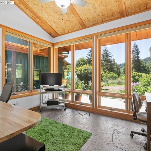 1104 Upper Cow Creek Rd, Azalea, OR 97410 - sunroom / solarium featuring lofted ceiling