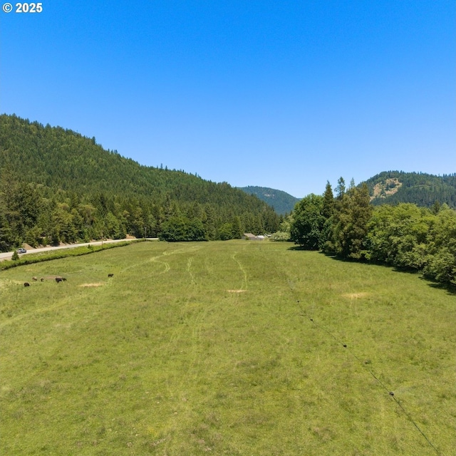 1104 Upper Cow Creek Rd, Azalea, OR 97410 - view of mountain backdrop featuring a heavily wooded area