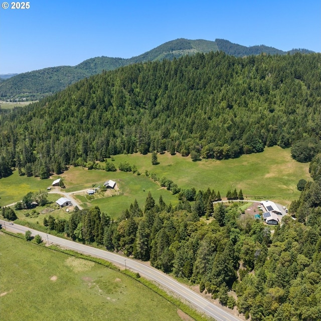 1104 Upper Cow Creek Rd, Azalea, OR 97410 - drone / aerial view of a heavily wooded area and mountains