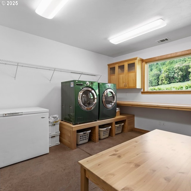 1104 Upper Cow Creek Rd, Azalea, OR 97410 - washroom featuring separate washer and dryer and carpet floors