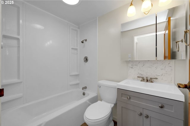 1313 Lincoln St Unit 708, Eugene, OR 97401 - bathroom featuring decorative backsplash, vanity, and  shower combination