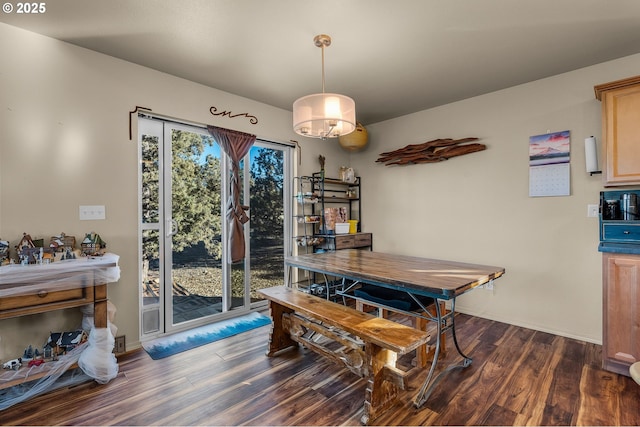 dining room featuring dark wood-type flooring