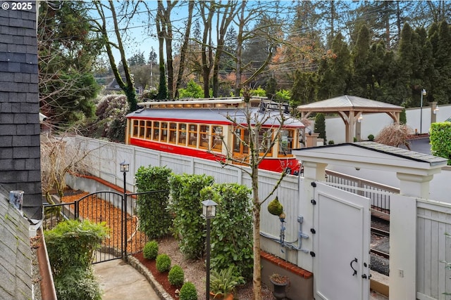 10150 S Riverside Dr, Portland, OR 97219 - view of yard with a gate and a gazebo