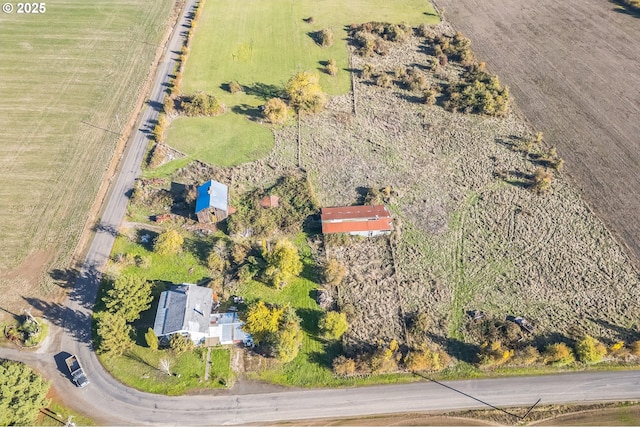 aerial view featuring a rural view