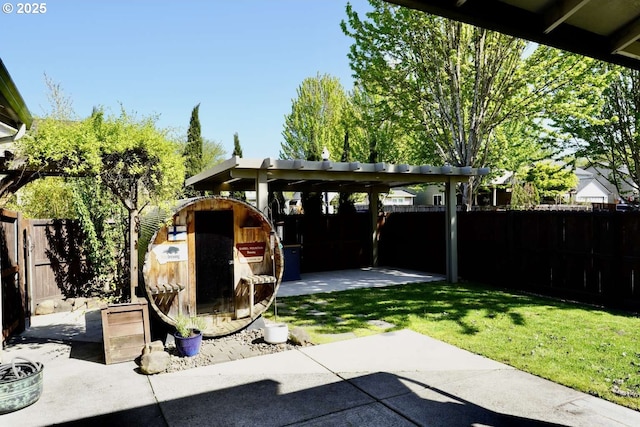 view of yard featuring a patio