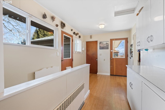 interior space featuring a healthy amount of sunlight and light wood-type flooring