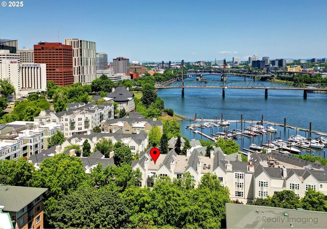 305 S Montgomery St Unit 404, Portland, OR 97201 - water view with a notable bridge and nearby urban area