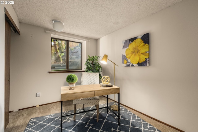 6416 SW 33rd Pl, Portland, OR 97239 - carpeted office featuring a textured ceiling and baseboards