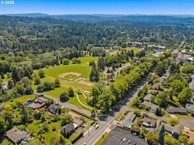 6416 SW 33rd Pl, Portland, OR 97239 - aerial view of residential area featuring a heavily wooded area