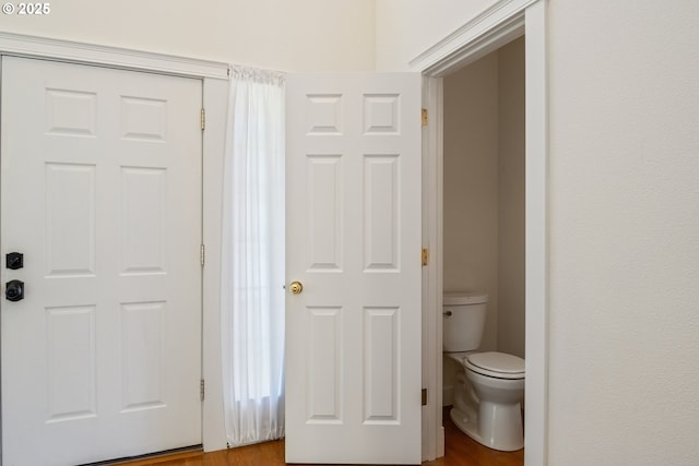 interior space with wood finished floors