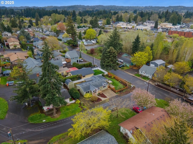 bird's eye view featuring a residential view
