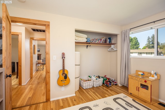bedroom featuring wood finished floors