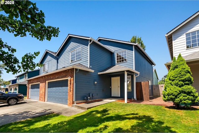 1608 NE 154th St, Vancouver, WA 98686 - traditional home featuring concrete driveway, brick siding, and a garage