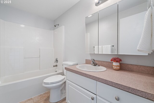 1608 NE 154th St, Vancouver, WA 98686 - full bathroom featuring vanity, toilet, shower / washtub combination, and tile patterned flooring