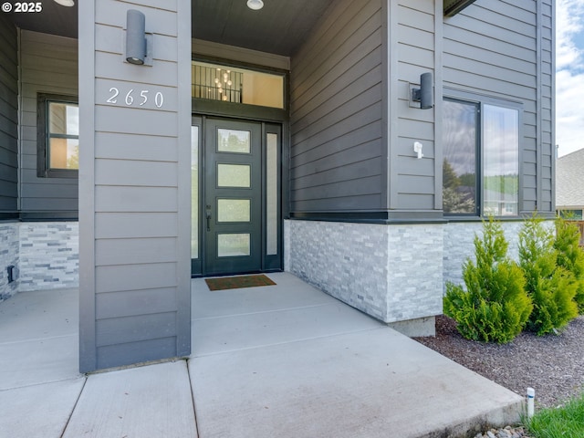 2650 NW Mt Ashland Dr, Mcminnville, OR 97128 - property entrance featuring stone siding