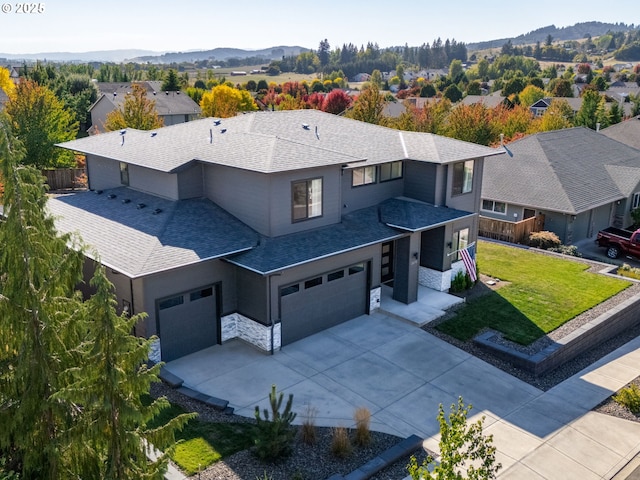 2650 NW Mt Ashland Dr, Mcminnville, OR 97128 - aerial view of property and surrounding area with a mountain backdrop