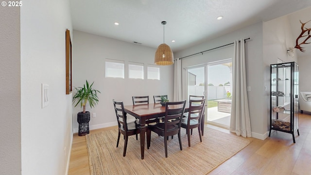 665 Browndell Ln, Stanfield, OR 97875 - dining area featuring light wood-style flooring, recessed lighting, and baseboards