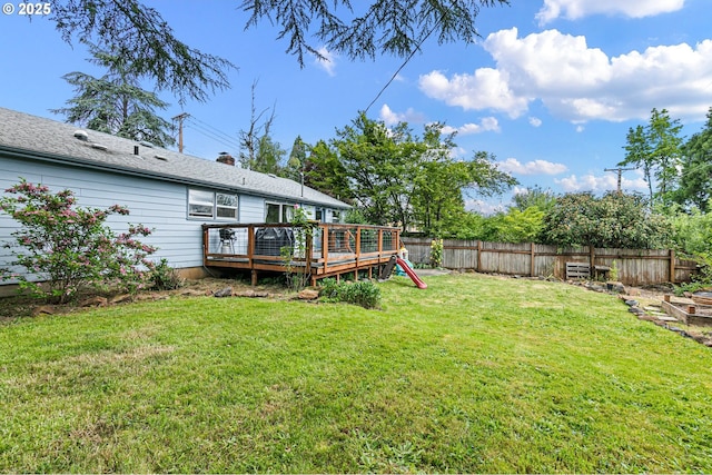 3505 Donald St, Eugene, OR 97405 - view of yard with a wooden deck