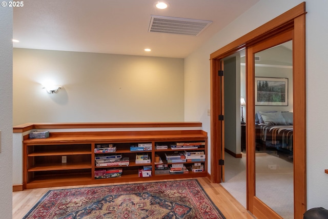 390 Singing Waters Rd, Winchester, OR 97495 - home office with wood finished floors and recessed lighting
