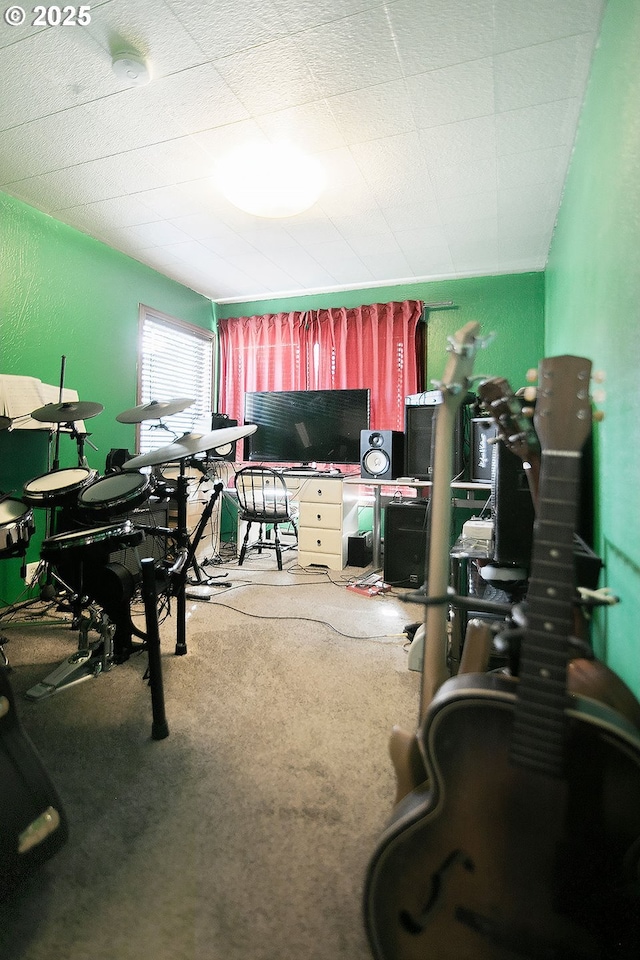 view of carpeted office