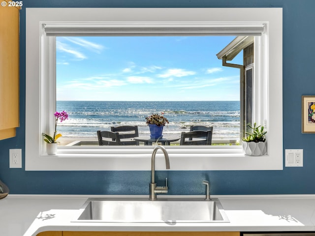 3764 Pacific Ave, Cannon Beach, OR 97110 - kitchen view of a sink and nearby water