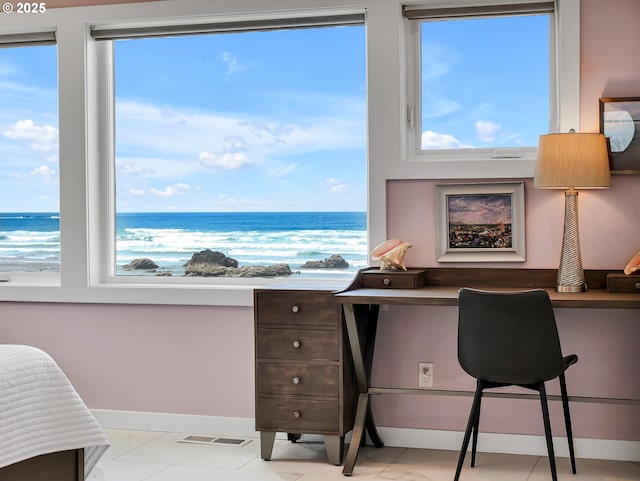 3764 Pacific Ave, Cannon Beach, OR 97110 - bedroom with built in desk and multiple windows