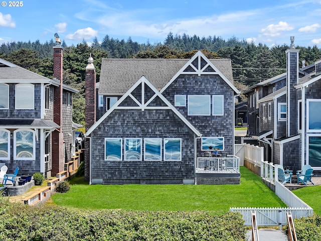 3764 Pacific Ave, Cannon Beach, OR 97110 - rear view of property featuring a shingled roof