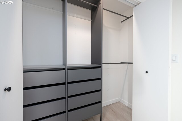 bathroom featuring hardwood / wood-style floors and vanity