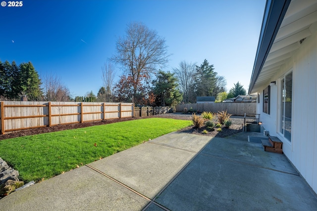 view of yard with a patio