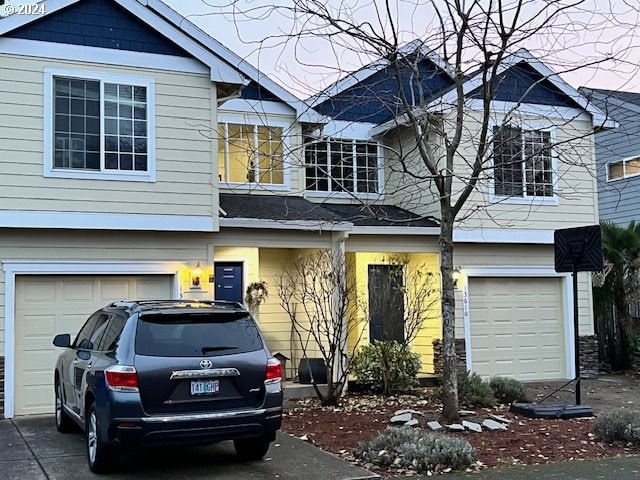 view of front of home featuring a garage