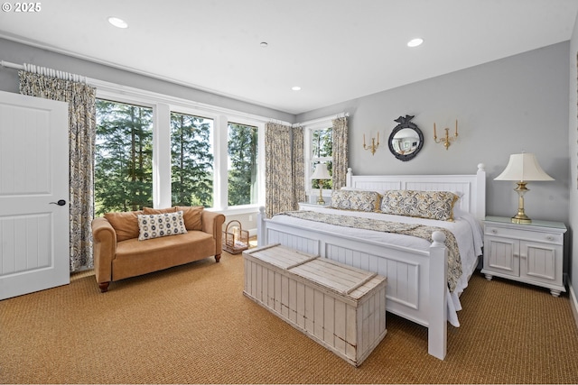 33525 Beerman Creek Ln, Seaside, OR 97138 - carpeted bedroom featuring multiple windows and recessed lighting
