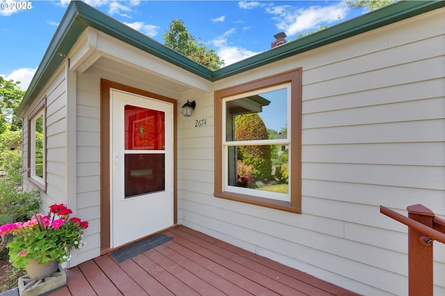 2674 Kincaid St, Eugene, OR 97405 - view of exterior entry featuring a chimney
