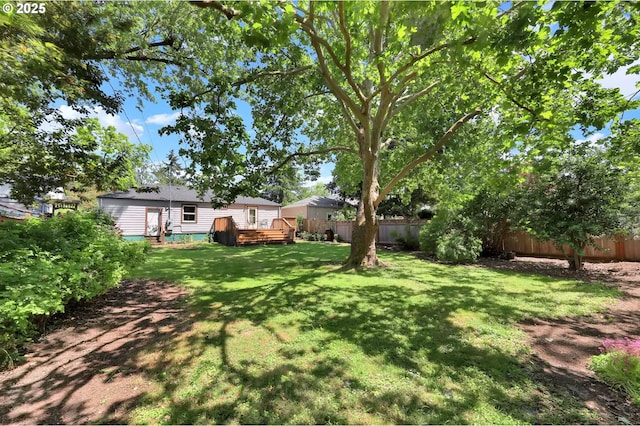2674 Kincaid St, Eugene, OR 97405 - view of yard featuring a wooden deck