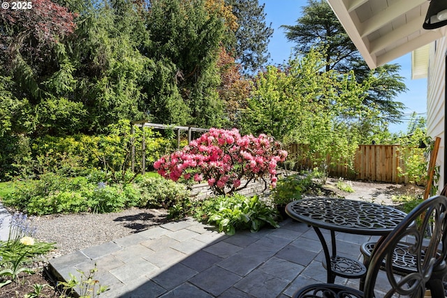 view of patio / terrace featuring a fenced backyard