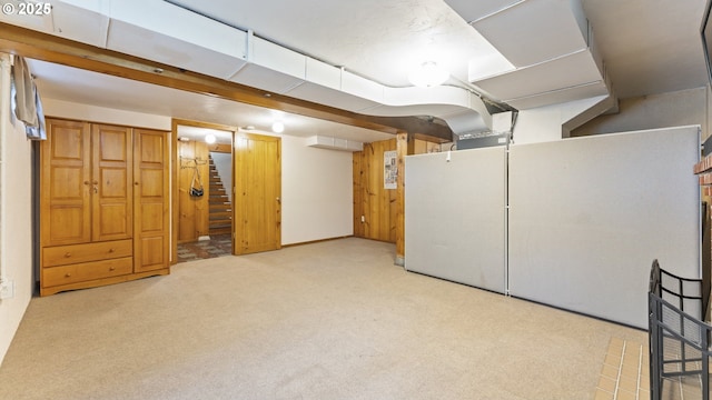 4217 NE 19th Ave, Portland, OR 97211 - finished below grade area with light carpet and stairway