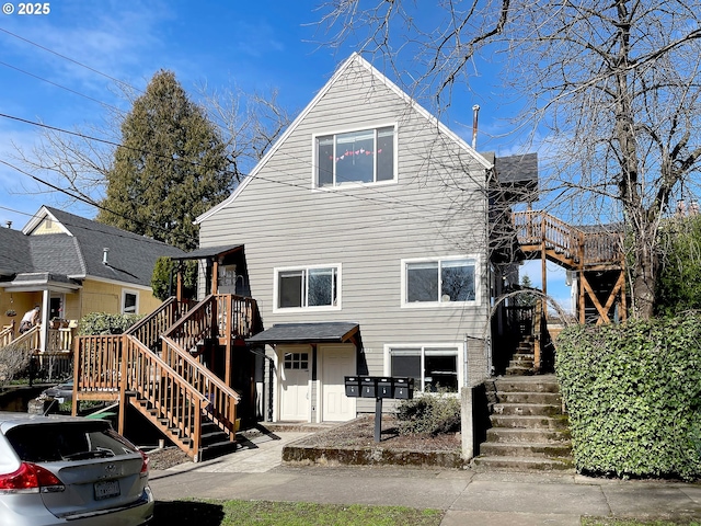 exterior space with stairway