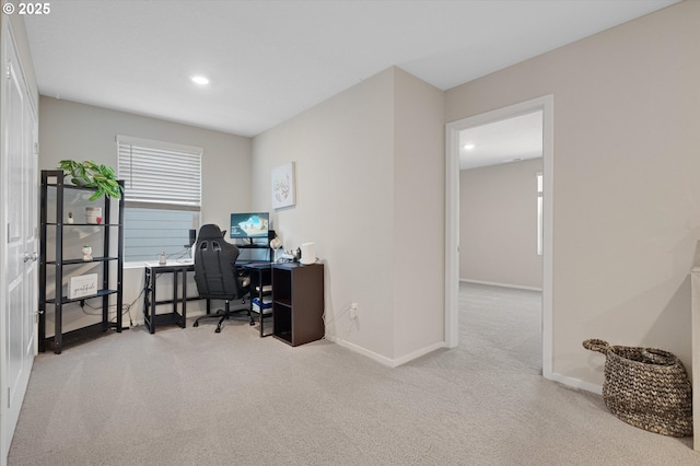 4829 Surveyor Ave, Salem, OR 97305 - home office with carpet floors, baseboards, and recessed lighting
