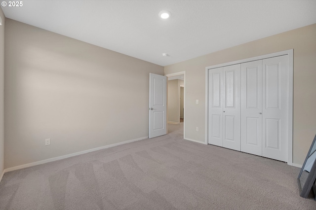 4829 Surveyor Ave, Salem, OR 97305 - unfurnished bedroom featuring carpet floors, baseboards, recessed lighting, and a closet
