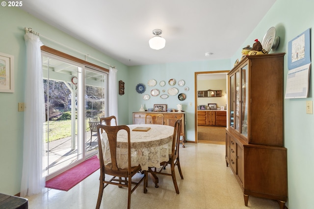 view of dining space