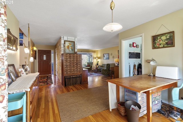 interior space featuring wood-type flooring