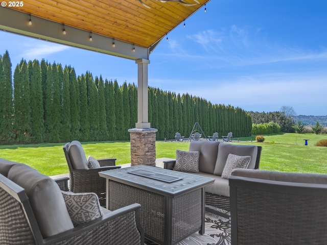 29349 SE Sunview Ln, Estacada, OR 97023 - view of patio / terrace with an outdoor hangout area