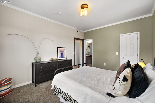 525 Springtree Ln, West Linn, OR 97068 - carpeted bedroom featuring crown molding and connected bathroom