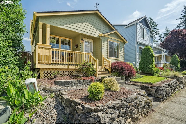 5661 J St, Washougal, WA 98671 - view of front of house featuring covered porch