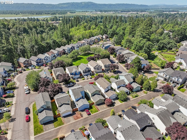 5661 J St, Washougal, WA 98671 - aerial perspective of suburban area featuring a forest