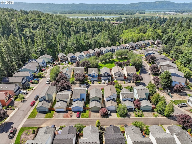 5661 J St, Washougal, WA 98671 - aerial view of residential area featuring a forest
