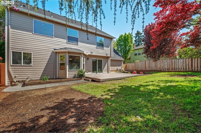 305 SW 169th Pl, Beaverton, OR 97006 - rear view of house with a deck