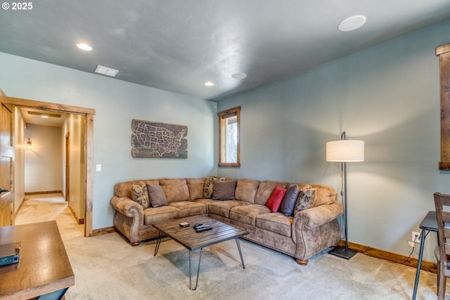 view of carpeted living room