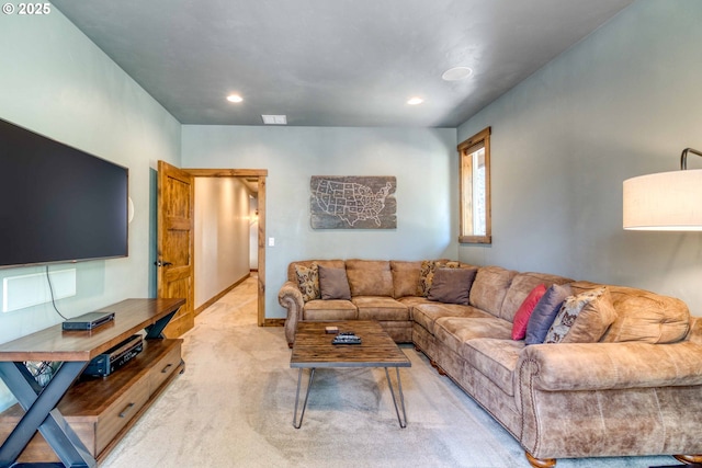 view of carpeted living room